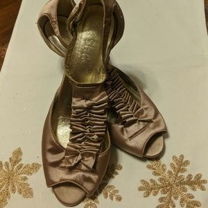 Gently used gold heels